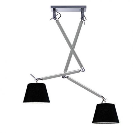 Pendule, Lustre suspendate - Lustra directionabila design modern ZYTA 2 S ALU negru