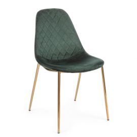 Seturi scaune, HoReCa - Set de 4 scaune design modern TERRY, catifea verde