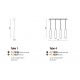 Pendule, Lustre suspendate - Pendul design modern TUBO 1 White