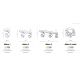 Plafoniere cu spoturi, Spoturi aplicate - Plafoniera cu spoturi design modern ALBICO 2 White