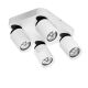 Plafoniere cu spoturi, Spoturi aplicate - Plafoniera cu spoturi stil modern minimalist Tomi 4 KW alba