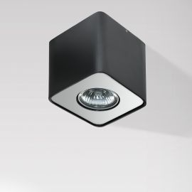Plafoniere cu spoturi, Spoturi aplicate - Spot aplicat tavan/plafon stil modern Nino 1 Black/Alu