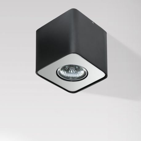 Plafoniere cu spoturi, Spoturi aplicate - Spot aplicat tavan/plafon stil modern Nino 1 Black/Alu