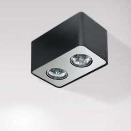 Plafoniere cu spoturi, Spoturi aplicate - Spot aplicat tavan/plafon stil modern Nino 2 Black/Alu