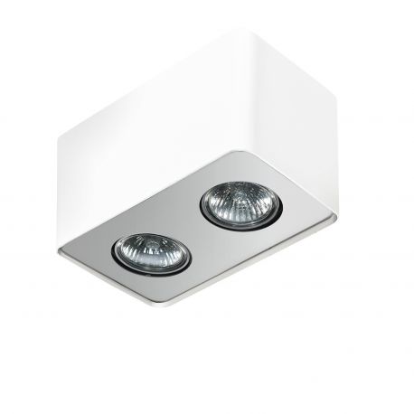 Plafoniere cu spoturi, Spoturi aplicate - Spot aplicat tavan/plafon stil modern Nino 2 White/Alu