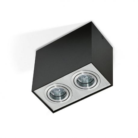 Plafoniere cu spoturi, Spoturi aplicate - Spot aplicat tavan/plafon stil modern ELOY 2 Black/Alu