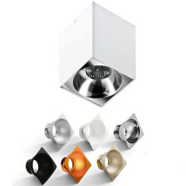 Plafoniere cu spoturi, Spoturi aplicate - Spot aplicat tavan/plafon stil modern Hugo alb