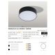 Plafoniere - Plafoniera / Aplica pentru tavan/perete LED MONZA R 22 3000K neagra