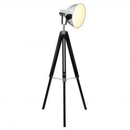 Lampadare - Lampadar cu trepied design retro Christie, negru/ crom