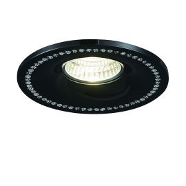 Spoturi tavan fals - Spot incastrat tavan/plafon cu cristale SIMON ROUND negru