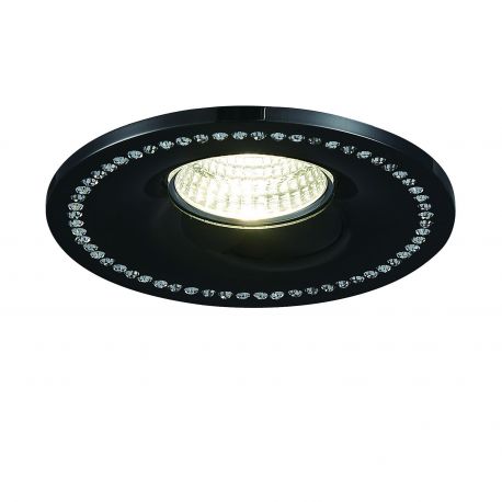Spoturi tavan fals - Spot incastrat tavan/plafon cu cristale SIMON ROUND negru