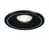 Spot incastrat tavan/plafon cu cristale SIMON ROUND negru