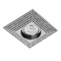 Spot incastrat tavan/plafon cu cristale PIRAMIDE XL crom