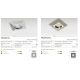 Spoturi tavan fals - Spot incastrat tavan/plafon cu cristale PIRAMIDE XL crom