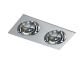 Spoturi tavan fals - Spot incastrat tavan/plafon stil modern Hugo 2 aluminiu