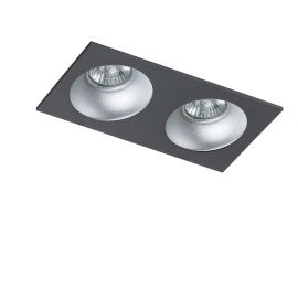 Spoturi tavan fals - Spot incastrat tavan/plafon stil modern Hugo 2 negru