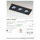 Spoturi tavan fals - Spot incastrat tavan/plafon CARO 3 S negru