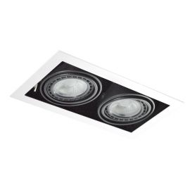 Spoturi tavan fals - Spot incastrat tavan/plafon NOVA 2 alb/negru