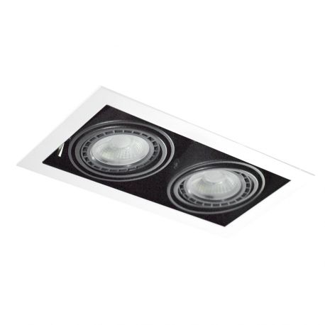 Spoturi tavan fals - Spot incastrat tavan/plafon NOVA 2 alb/negru