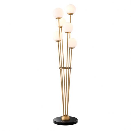 Lampadare - Lampadar design LUX cu 6 surse de lumina Tortora, alama antic