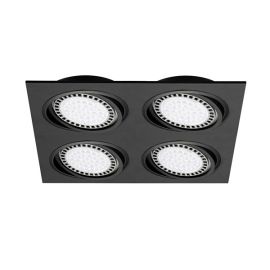 Spoturi tavan fals - Plafoniera incastrabila cu 4 spoturi BOXY DL 4, negru