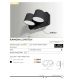 Aplice, corpuri de iluminat pentru pereti - Aplica perete LED design modern RAMONA 2 neagra