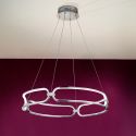 Lustra LED suspendata design ultra-modern 60cm Colette crom