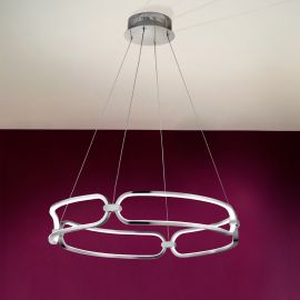 Pendule, Lustre suspendate - Lustra LED suspendata design ultra-modern 60cm Colette crom