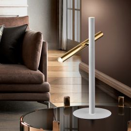 Corpuri de iluminat - Lampa de masa LED dimabila design modern Varas auriu/alb