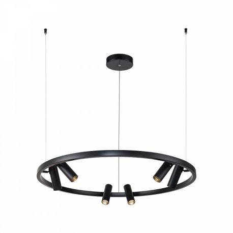 Candelabre, Lustre - Lustra LED cu spoturi directionabile Satellite neagra