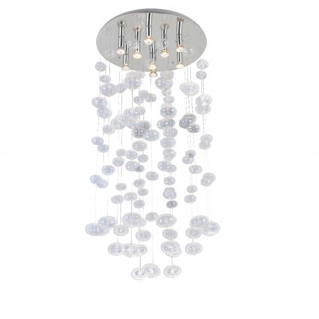 Candelabre, Lustre - Lustra XL moderna design deosebit 60cm Luvia clar