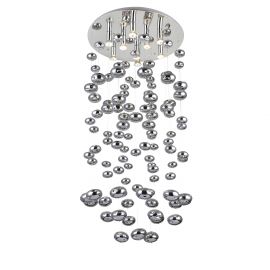 Candelabre, Lustre - Lustra XL moderna design deosebit 60cm Luvia crom