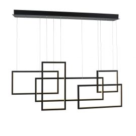 Pendule, Lustre suspendate - Lustra LED dimabila design modern Quadratus black