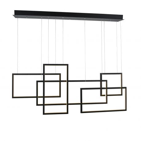 Pendule, Lustre suspendate - Lustra LED dimabila design modern Quadratus black