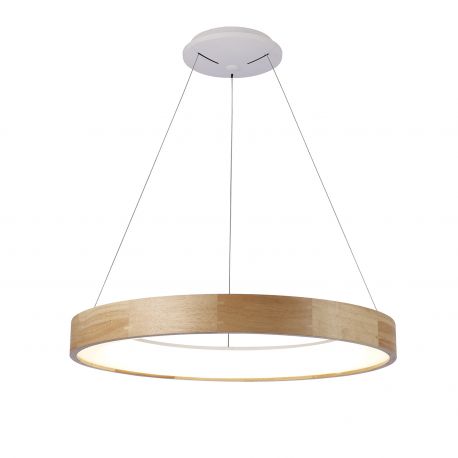 Pendule, Lustre suspendate - Lustra LED moderna design lemn natural 65cm Silvam