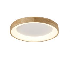 Lustra LED aplicata moderna design lemn natural 45cm Silvam