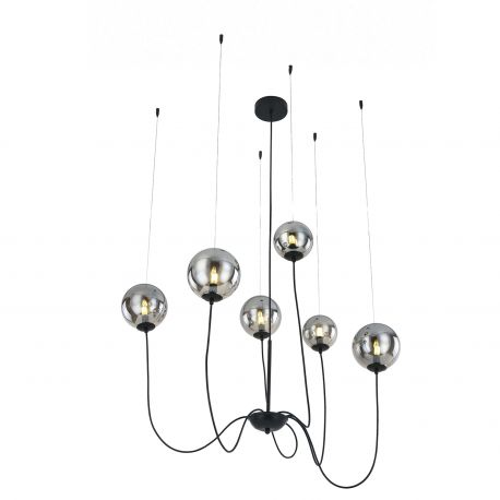 Candelabre, Lustre - Lustra moderna cu 8 surse de lumina design deosebit CONFLUX