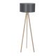 Lampadar cu trepied din lemn design modern Tripod gri