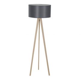 Lampadare - Lampadar cu trepied din lemn design modern Tripod gri