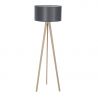 Lampadar cu trepied din lemn design modern Tripod gri