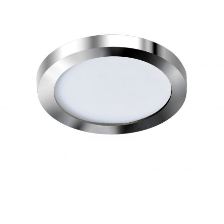 Iluminat pentru baie - Spot LED pentru baie incastrat IP44 Slim 9 round 3000K crom