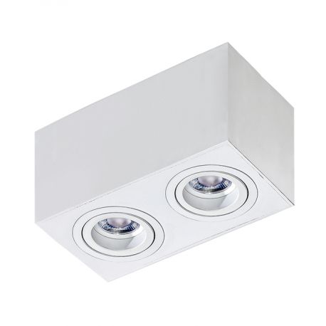 Plafoniere cu spoturi, Spoturi aplicate - Spot aplicat tavan/plafon stil modern Brant 2 SQUARE alb