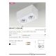 Plafoniere cu spoturi, Spoturi aplicate - Spot aplicat tavan/plafon stil modern Brant 2 SQUARE alb