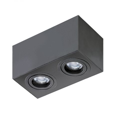 Plafoniere cu spoturi, Spoturi aplicate - Spot aplicat tavan/plafon stil modern Brant 2 SQUARE negru