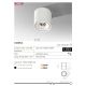 Plafoniere cu spoturi, Spoturi aplicate - Spot LED aplicat directionabil de tavan/plafon COSTA alb