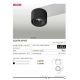 Spoturi tavan fals - Spot LED incastrat directionabil de tavan/plafon COSTA negru