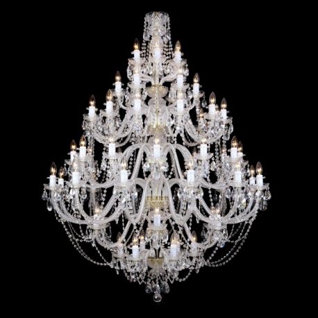 Lustre Cristal Bohemia - Lustra XXL cu 78 brate cristal Bohemia