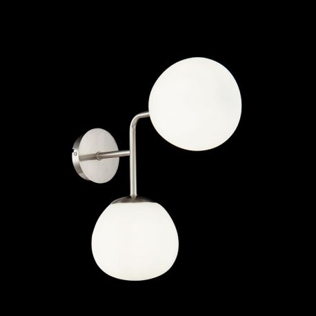 Aplice, corpuri de iluminat pentru pereti - Aplica design deosebit Erich nickel, 2L