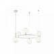 Pendule, Lustre suspendate - Lustra design modern cu 6 surse de lumina Ring alba