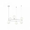 Lustra design modern cu 6 surse de lumina Ring alba